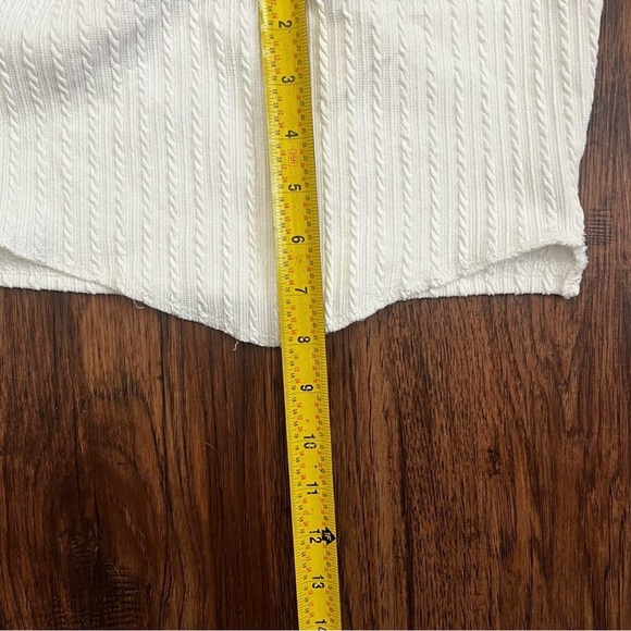 White Knit Women Top with Gold Hardware - Picture 5 of 5